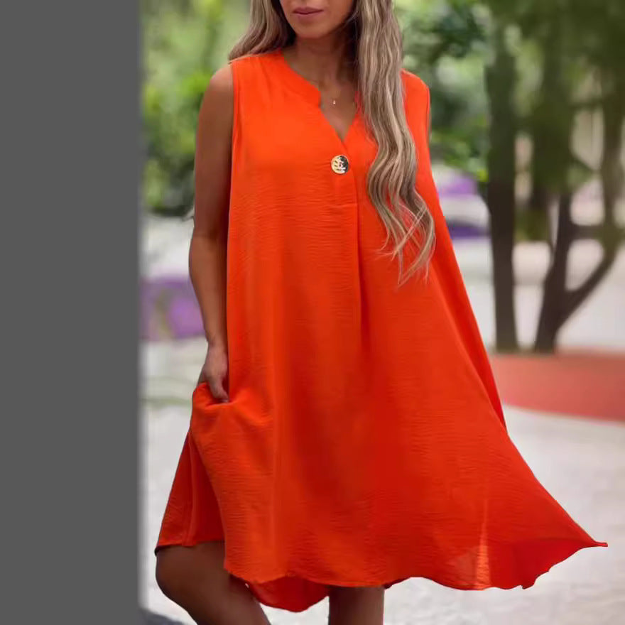 Via | Flowy Sleeveless V-Neck Dress