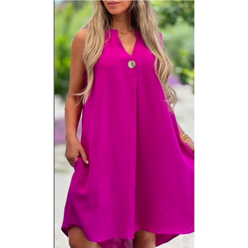 Via | Flowy Sleeveless V-Neck Dress