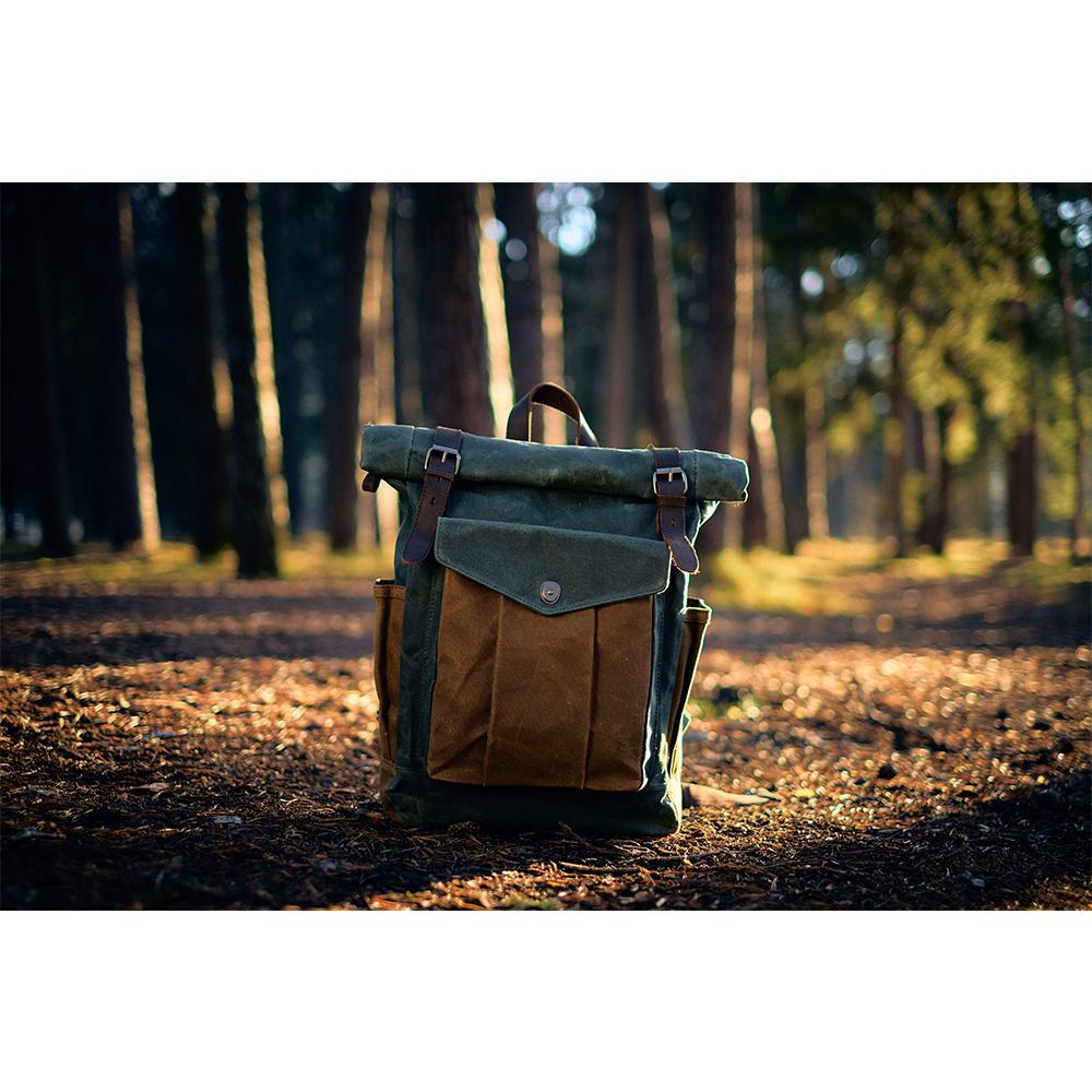 Gideon | Waxed Canvas Roll Top Backpack