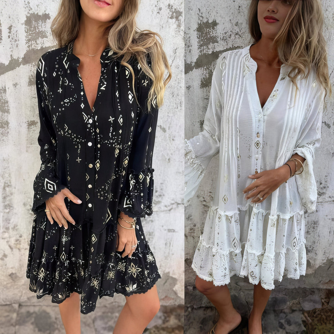 Lina | Elegant Long Sleeve Mini Dress